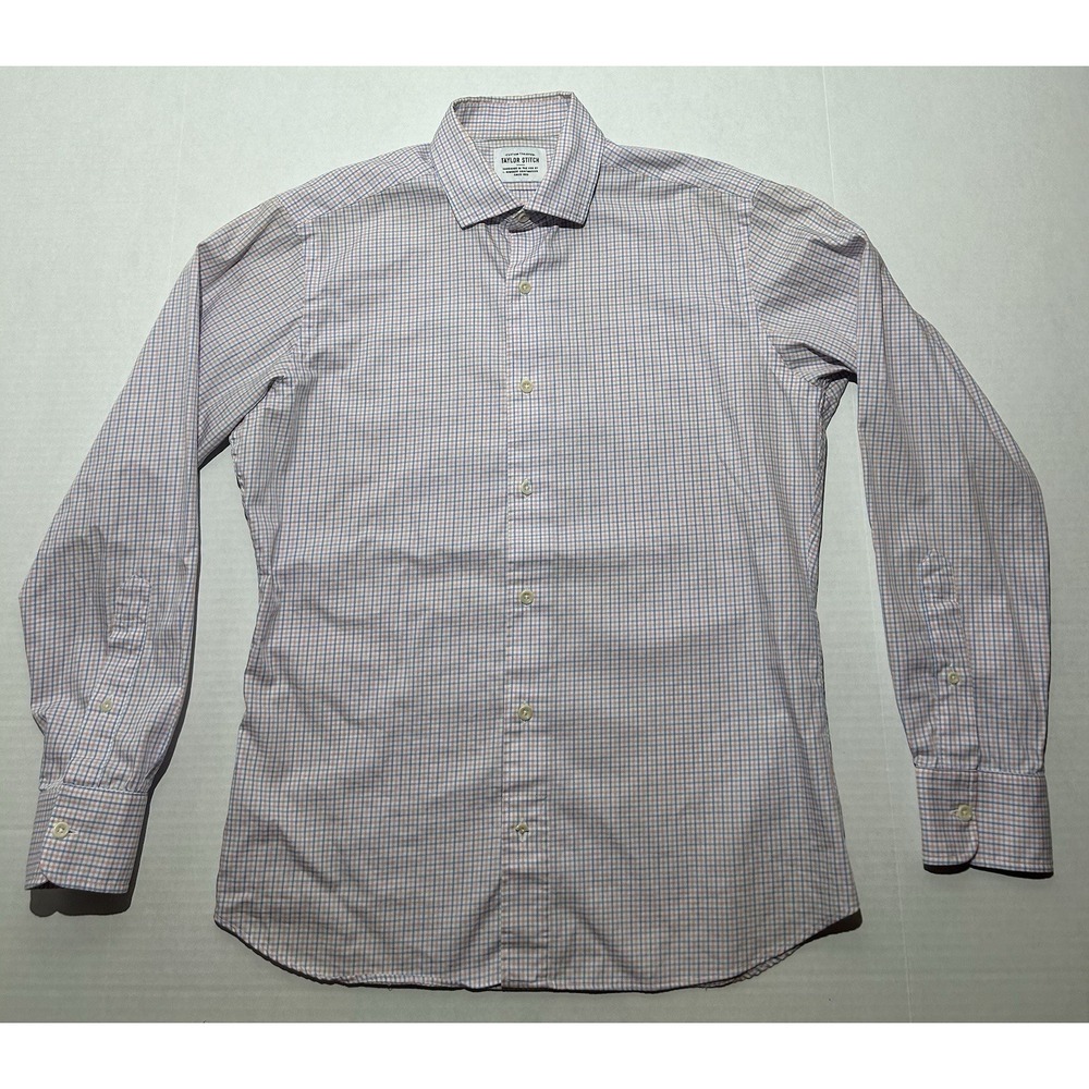 Taylor Stitch Button Up Shirt Mens 42 Check 100% Cotton Dress Preppy BUTTONS!